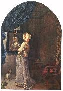 MIERIS, Frans van, the Elder Woman before the Mirror china oil painting reproduction